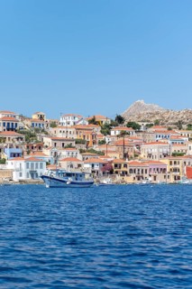 Harbour and colourful houses of a small village