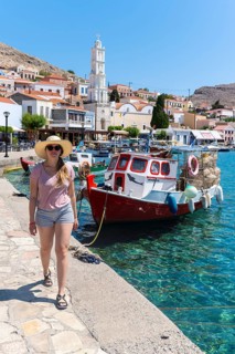 Tourist with sun hat