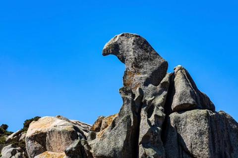 Bizarre rock formations on the rocky coast of Capo Testa near Santa Teresa di Gallura