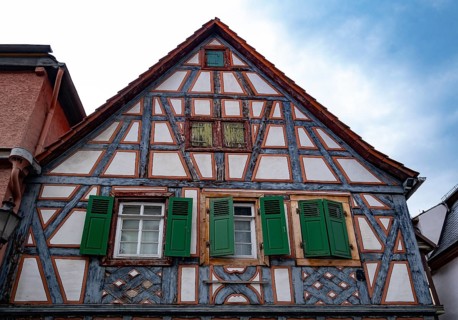 Half-timbered house in the old town of Ladenburg