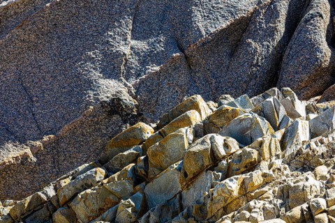 Split granite slabs at Capo Testa near Santa Teresa di Gallura
