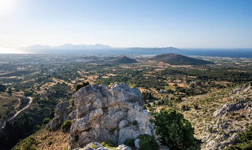 View over the island to the sea