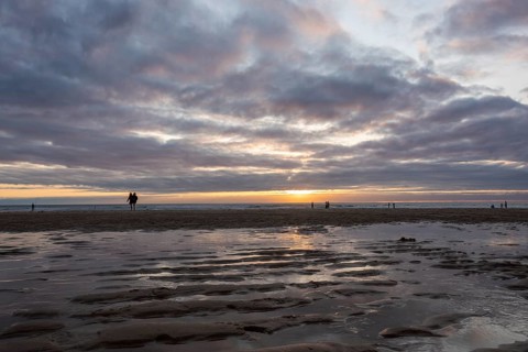 Sunset by the sea