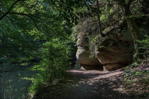 Rocks of the Schwarzachklamm with the Schwarzach