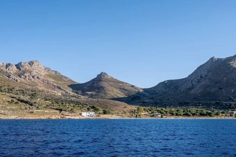 Bay with mountains
