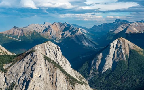 Mountain landscape with peaks