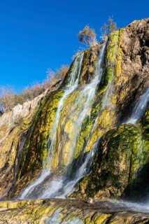 Waterfall at a overflow of the lower lake
