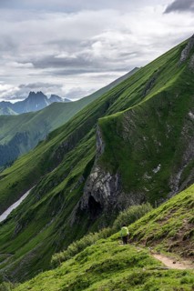Hiker on a hiking trail
