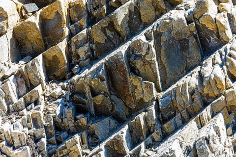 Split granite slabs at Capo Testa near Santa Teresa di Gallura