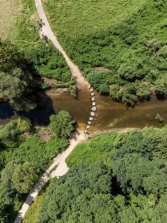 River crossing at the Danube sinkhole
