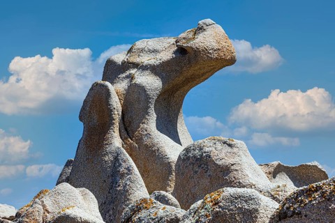 Bizarre rock formations on the rocky coast of Capo Testa near Santa Teresa di Gallura