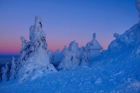Snowy and icy Arberkapelle