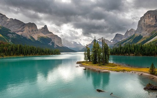 Island in a lake