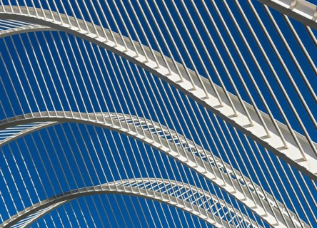 Close-up of roof structure of the Umbracle