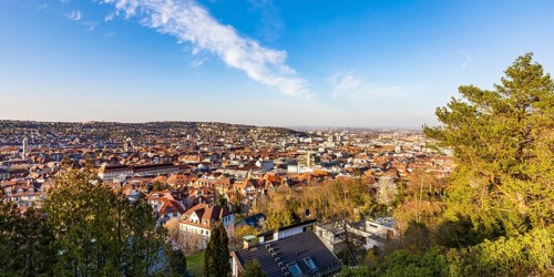 View from Hasenbergsteige over Stuttgart-West