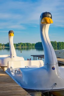 Pedal boats on Lake Schwieloch