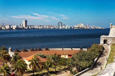 Cannons of the fortress Castillos de los Tres Reyes del Morro secured the harbour entrance during Spanish rule