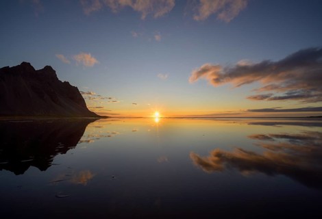 Sunrise on the beach over the sea