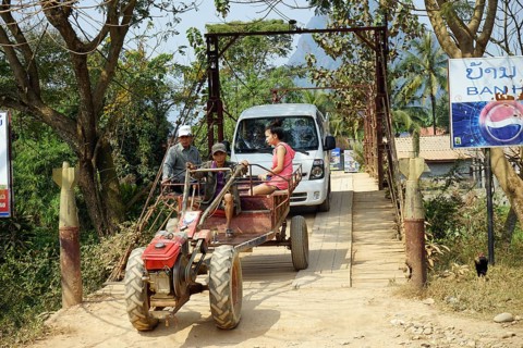 Bridge over the Nam Xong in Vang Vieng