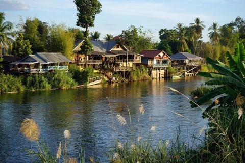 Houses on the Mekong