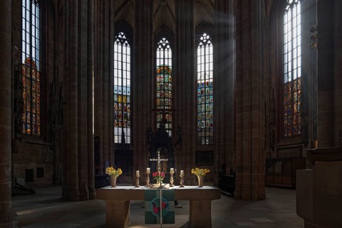 Altar room of the Gothic Sebaldus Church