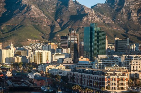 Cape Town city centre with business houses