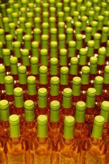Fresh bottled white wine