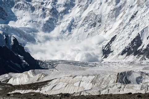 Avalanche near base camp