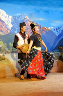 Traditional Tibetan dance performed by a folkloric group