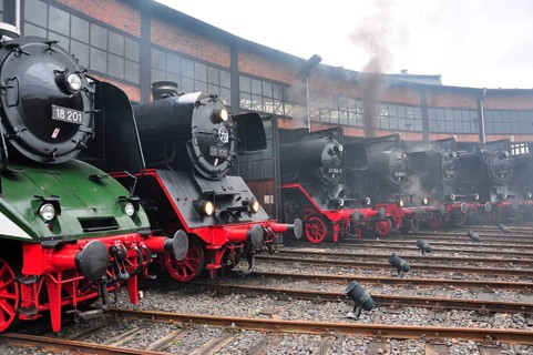 Locomotive shed