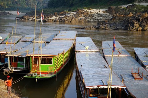 Longboats on the Mekong