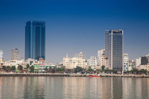 View over Han River to Da Nang City Center