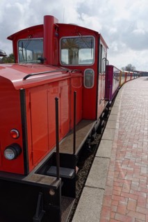 Langeoog island railway at the station