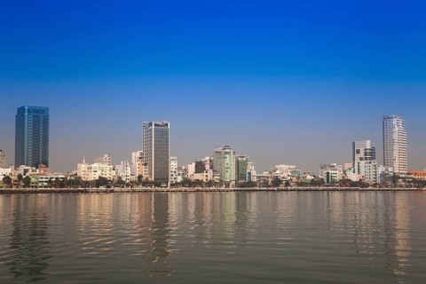 View over Han River to Da Nang City Center
