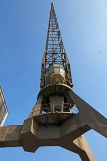 Old historic harbour crane