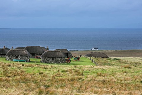 Thatched cottages at Skye Museum o