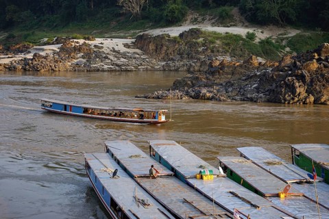 Longboats on the Mekong