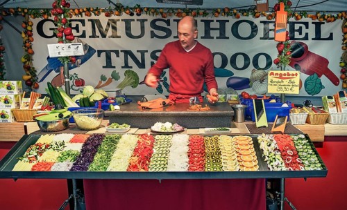 Vegetable slicer stall