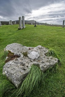 Old broken off Celtic cross on the Kilmuir Cemetery