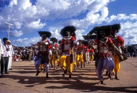 Tribal dance Dussera Dusera procession during Navarathri festival at Mysore