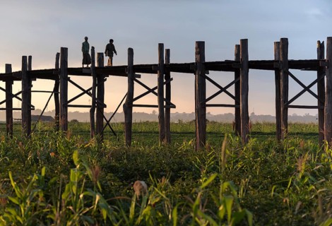 Crossing the U Bein bridge