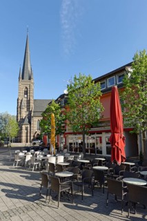Marketplace with church St.Lambertus