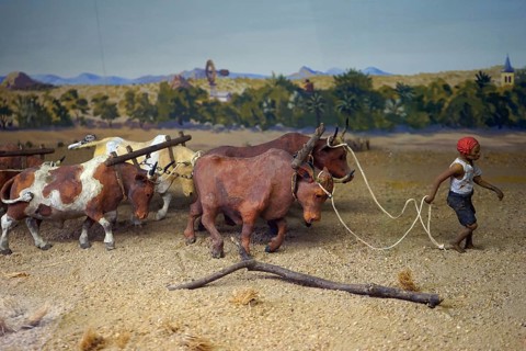 Model of an ox cart