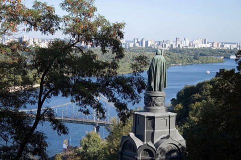 Statue of Vladimir the Saint over the Dnieper