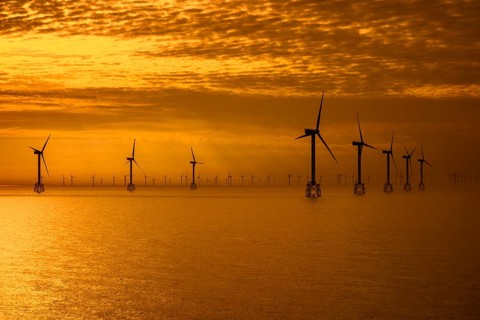 Wind turbines of the Thorntonbank wind farm