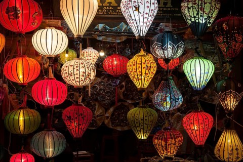 Shop with lanterns