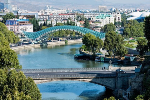 Peace Bridge over the Mtkvari River