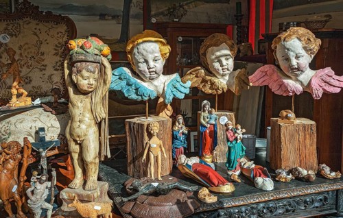 Asam angels and figures of the Virgin Mary