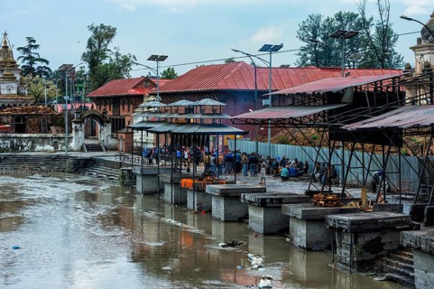 Cremation Ghat along the Bagmati River
