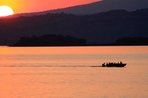 Boat in the sunset